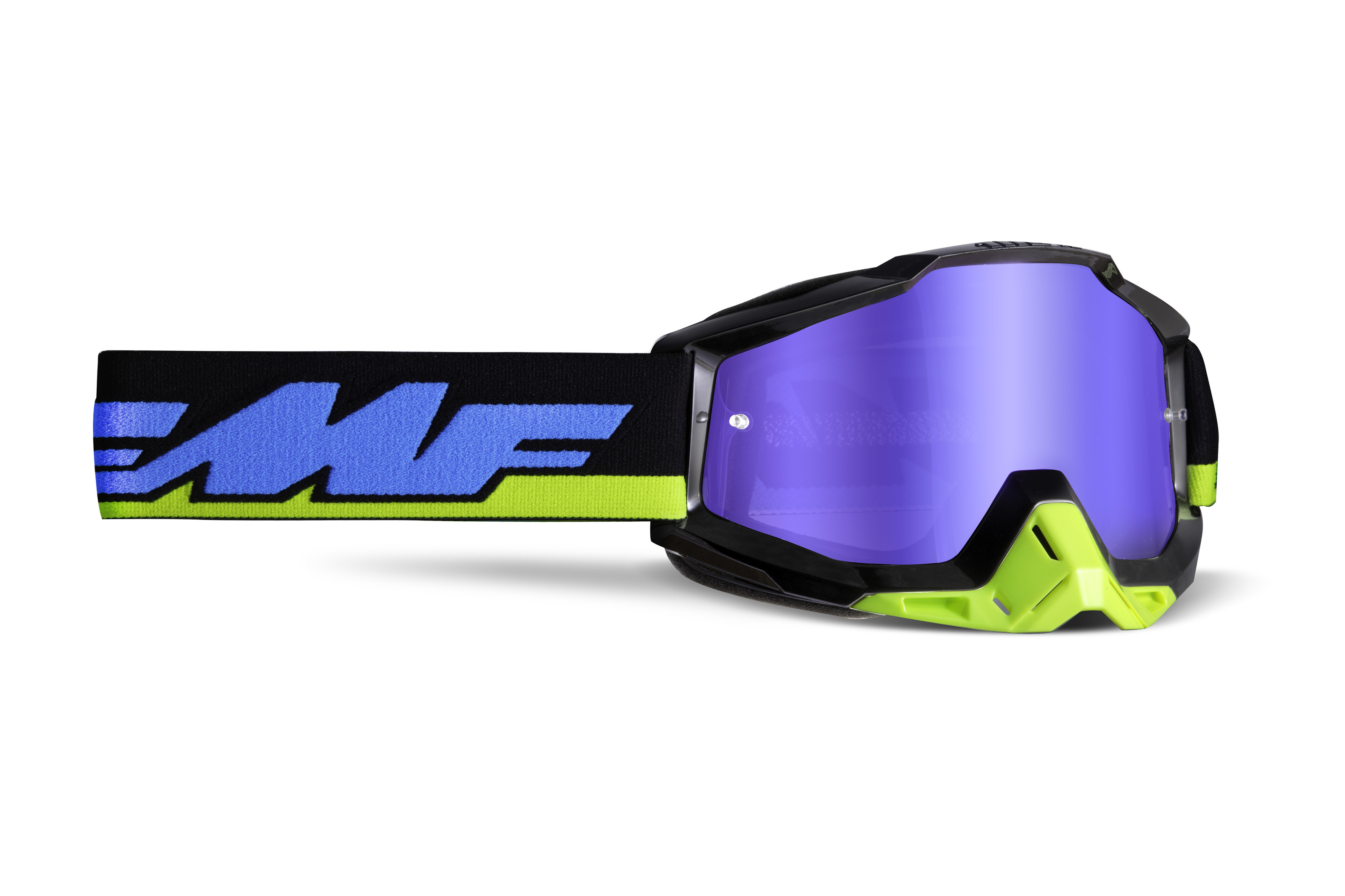 FMF PowerBomb Talladega Goggle w/Mirror Blue Lens - Click Image to Close