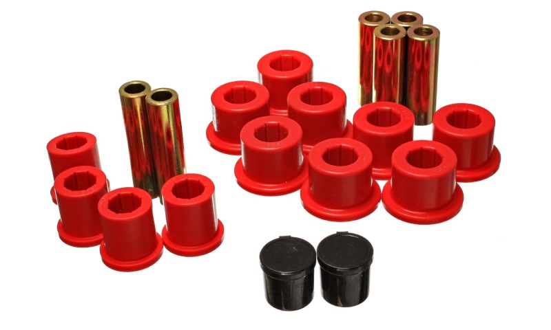 Energy Suspension Rear Spring Bushing Set - Red - Click Image to Close