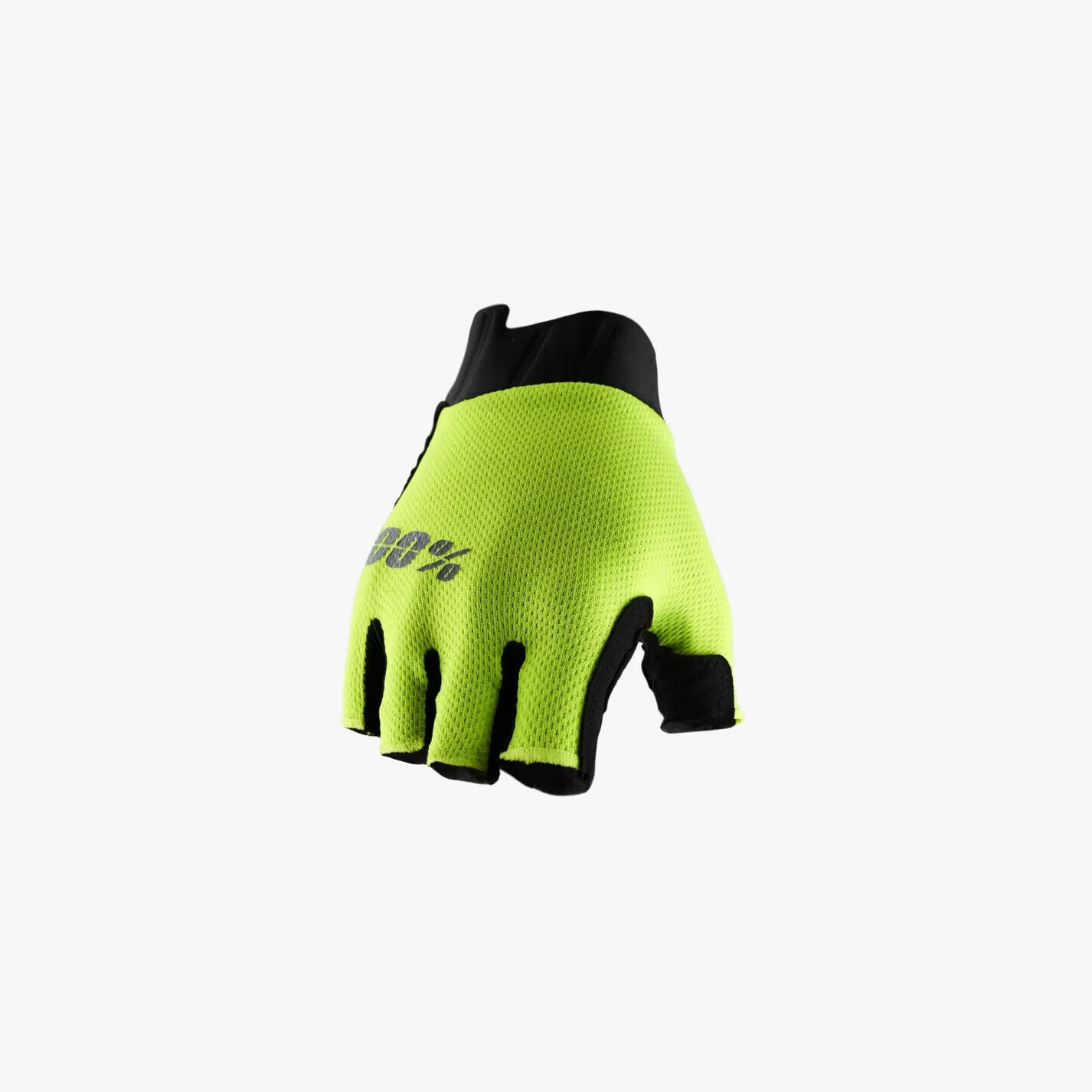 100% Women's Exceeda Gel Short Finger Gloves - Flo. Yellow Wmd - Click Image to Close