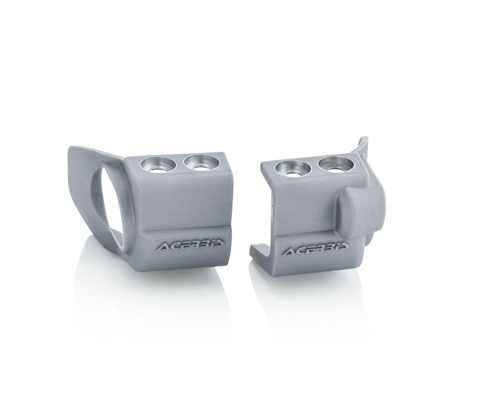 Fork Shoe Protectors - Gray - Fits Honda CRF250/450 and Kawasaki KX250/450 models - Click Image to Close