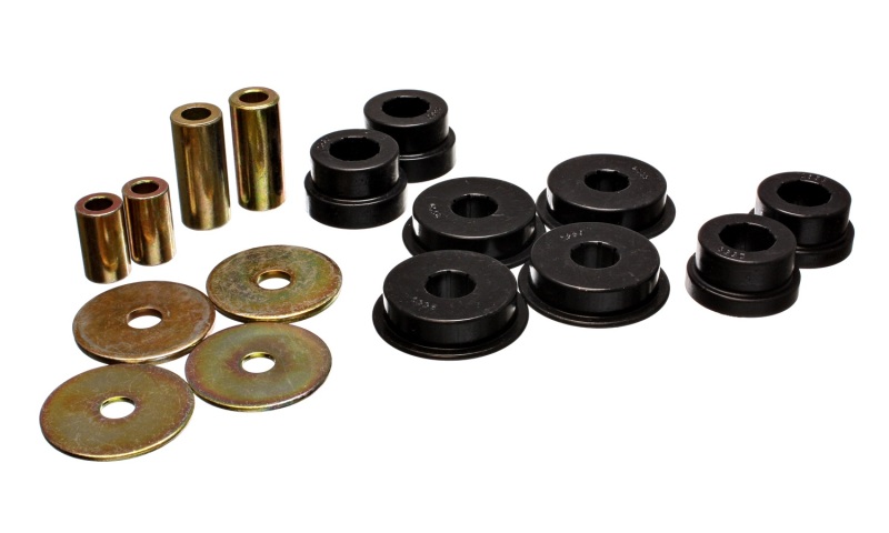 Black Rear Differential Mustache Bar Bushing Set Fits 03-05 Lancer EVO 8 - Click Image to Close