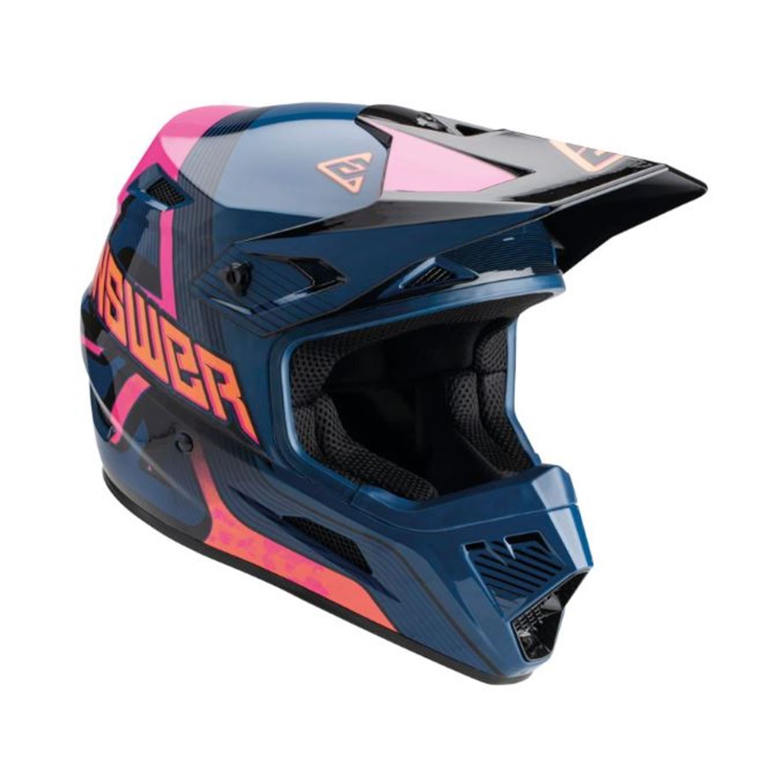 AR1 Vendetta Helmet Dark Blue/Rhodamine/Orange - Medium - Click Image to Close