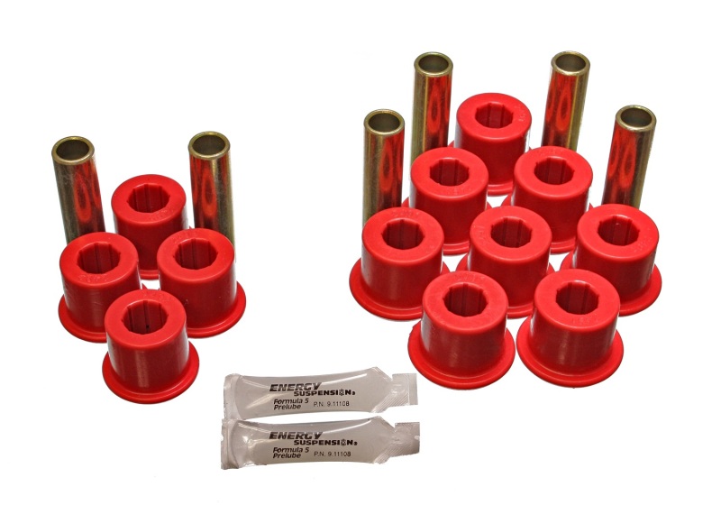 Energy Suspension Rear Spring Bushing Set - Red - Click Image to Close