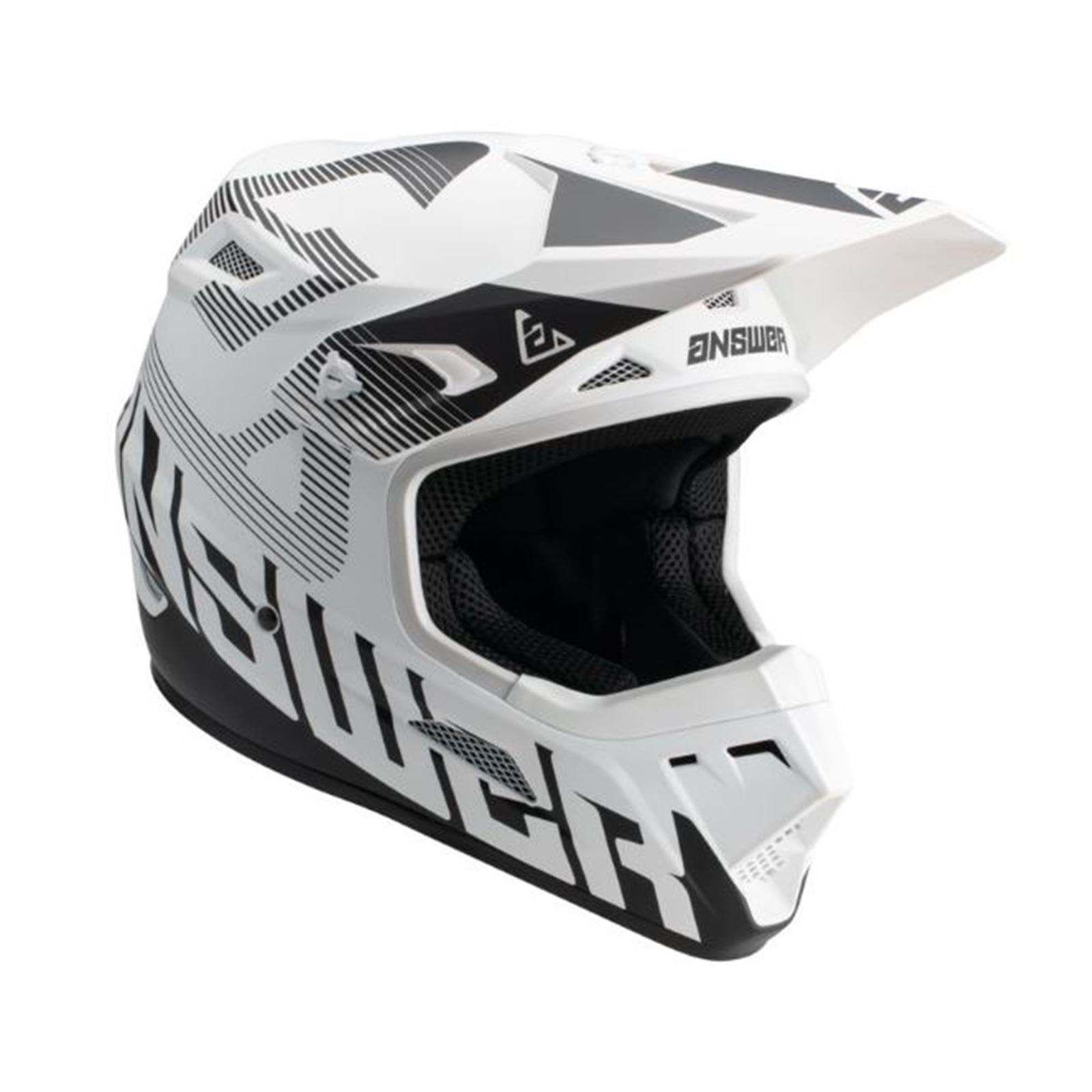 AR1 V2 Bold Helmet White/Black Youth - Medium - Click Image to Close