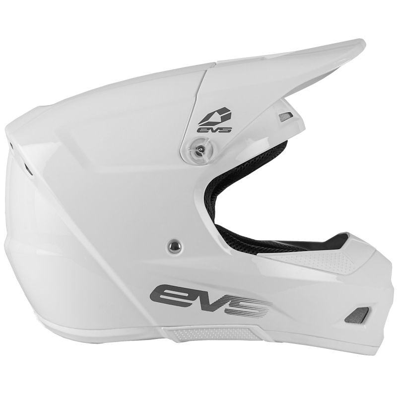 EVS T3 Solid Helmet White Youth - Medium - Click Image to Close