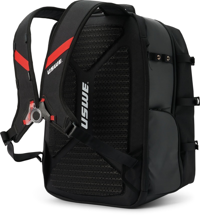 USWE Buddy Athlete Gear Backpack 40L - Black/Red - Click Image to Close