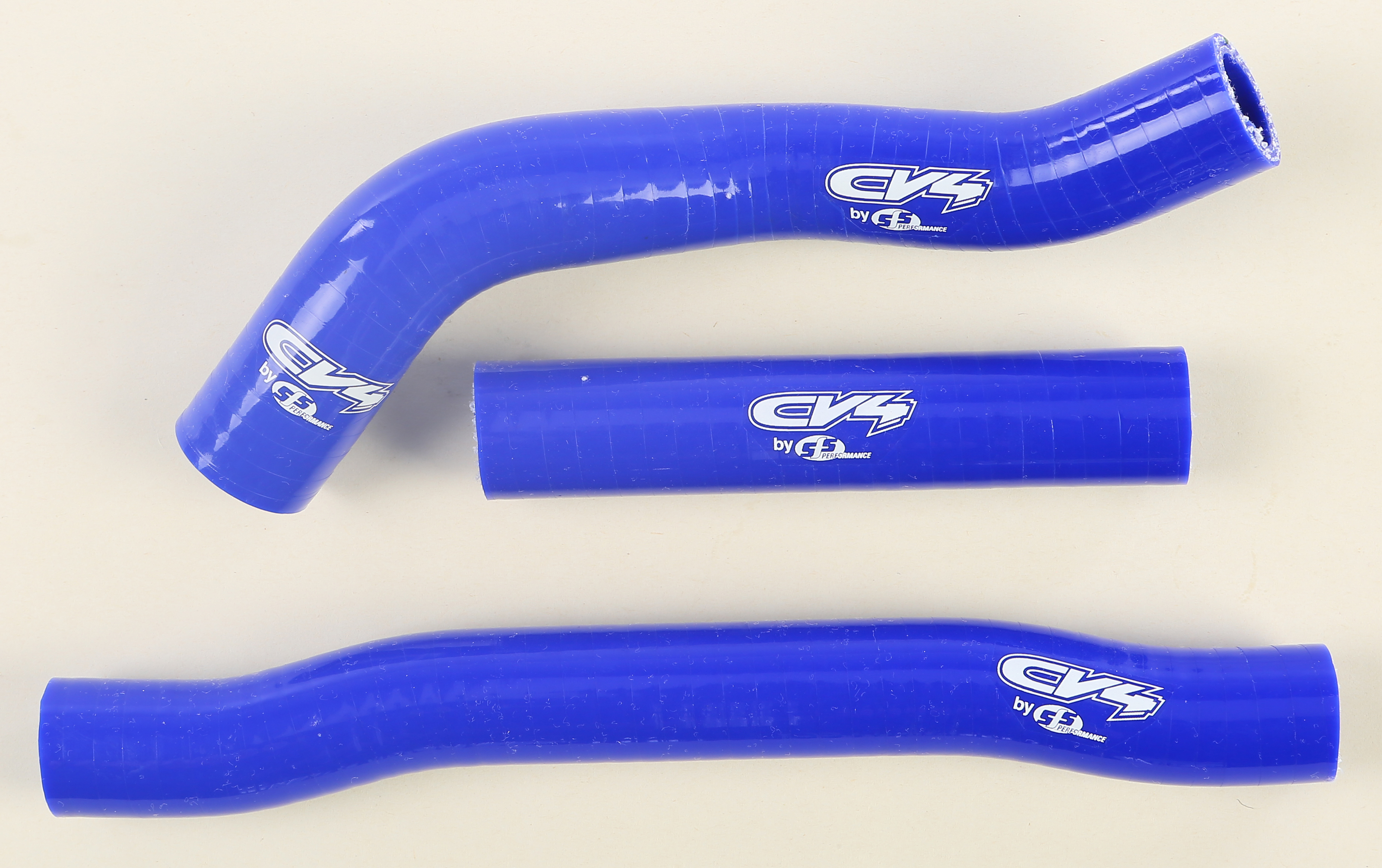 Radiator Hose Kit Blue Silicone Rubber CV4 Fits 16-19 KTM Husqvarna 250/350 - Click Image to Close