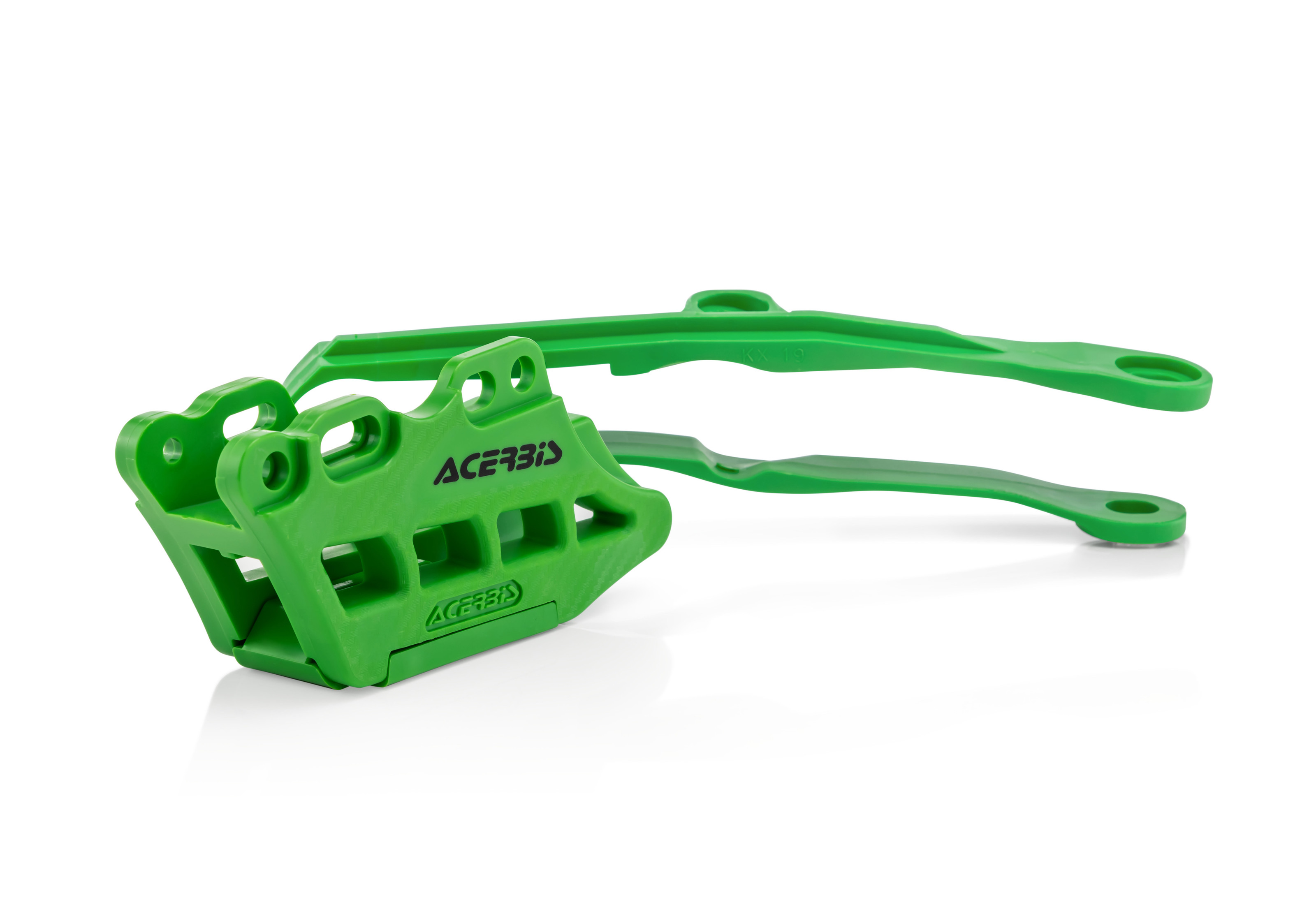 Acerbis 2.0 Chain Guide and Slide Kit Green Fits Kawasaki - Click Image to Close