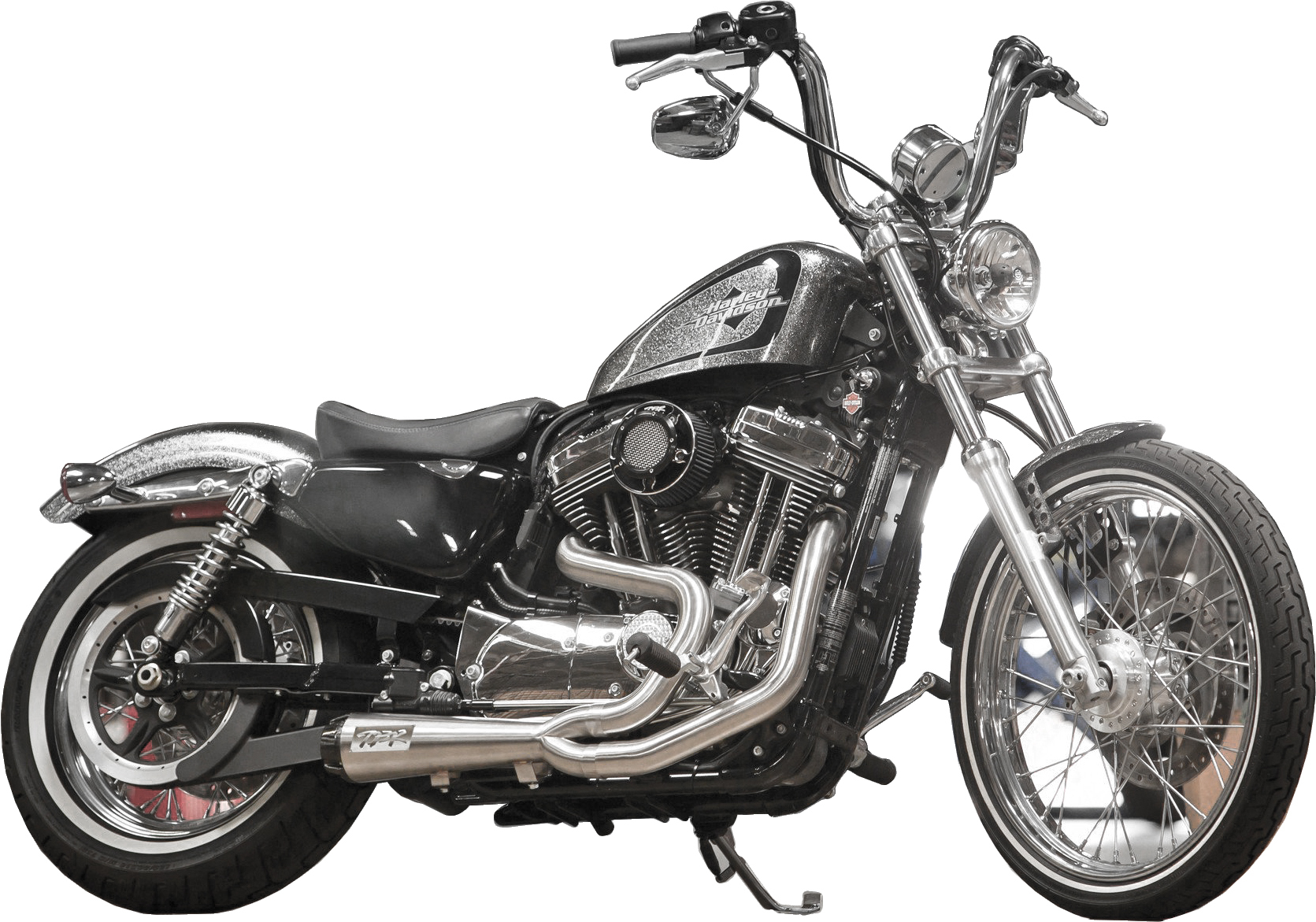 Comp-S 2-1 Brushed Full Exhaust - For 14-20 Harley XL Sportster - Click Image to Close