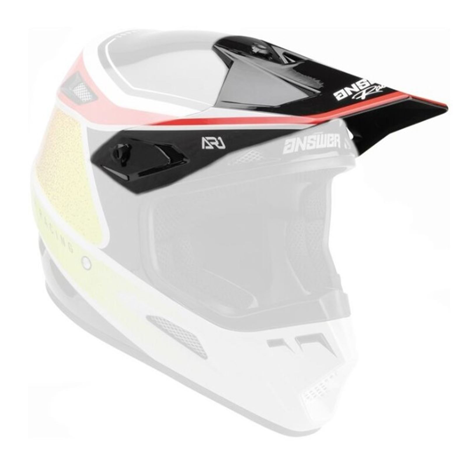 Answer AR1 Vivid Visor - Red/Hyper Acid - Click Image to Close