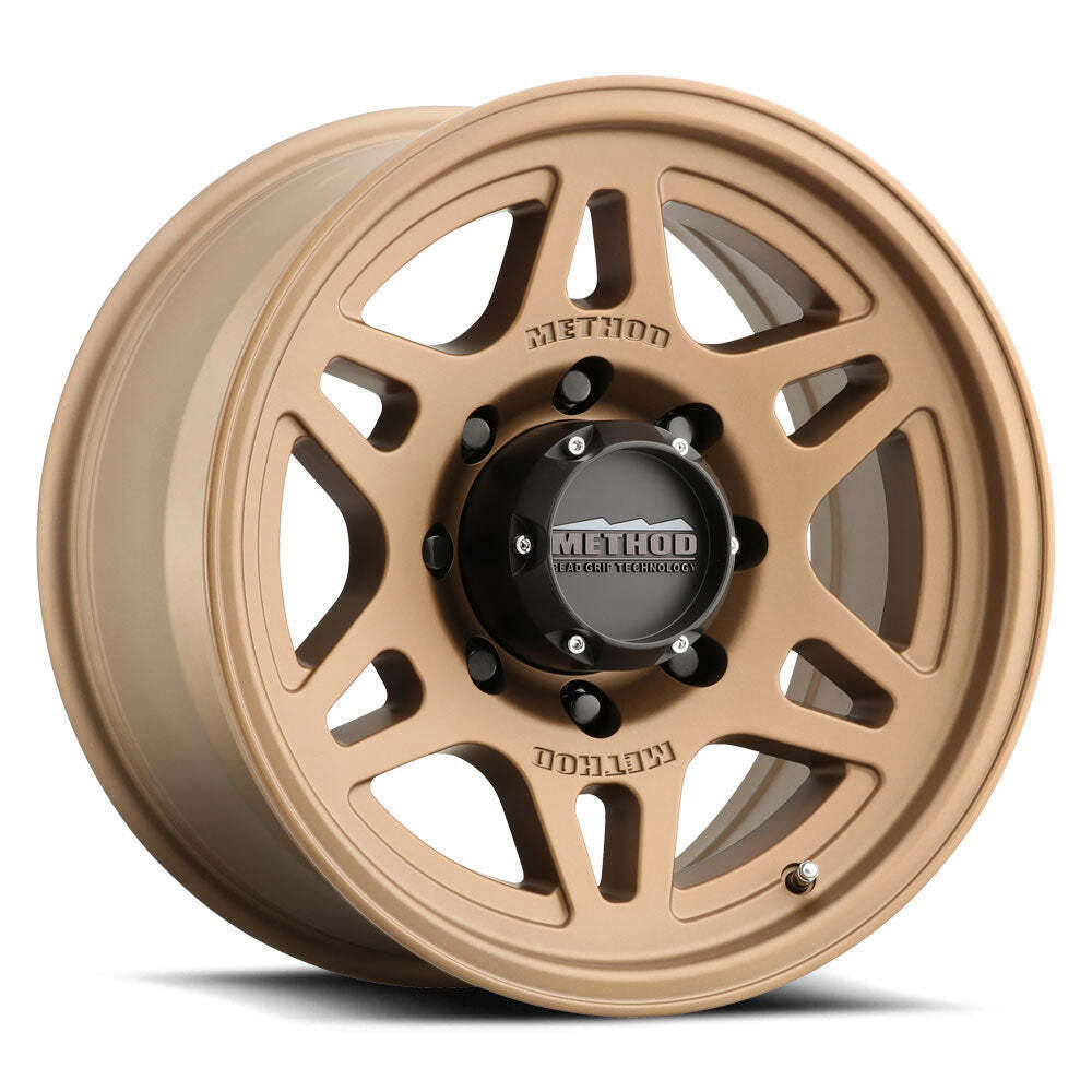 MR706 Bead Grip 17x8.5 0mm Offset 8x6.5 6.5mm Method Bronze Wheel - Click Image to Close