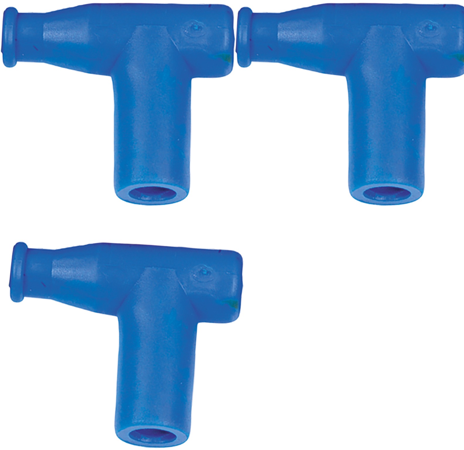 T Type Spark Plug Cap / Boot Blue, 5k Ohm 3-Pack - Replaces NGK 8636 & TB05EMA - Click Image to Close