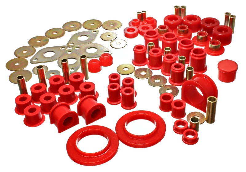 Red Hyper-Flex Master Bushing Set by Energy Suspension Fits 01-04 Toyota Tacoma - Click Image to Close