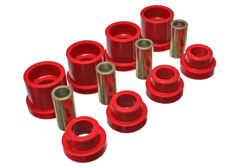 Red Rear Subframe Insert Set (Must reuse all metal parts) - For 95-98 Nissan 240SX (S14) - Click Image to Close