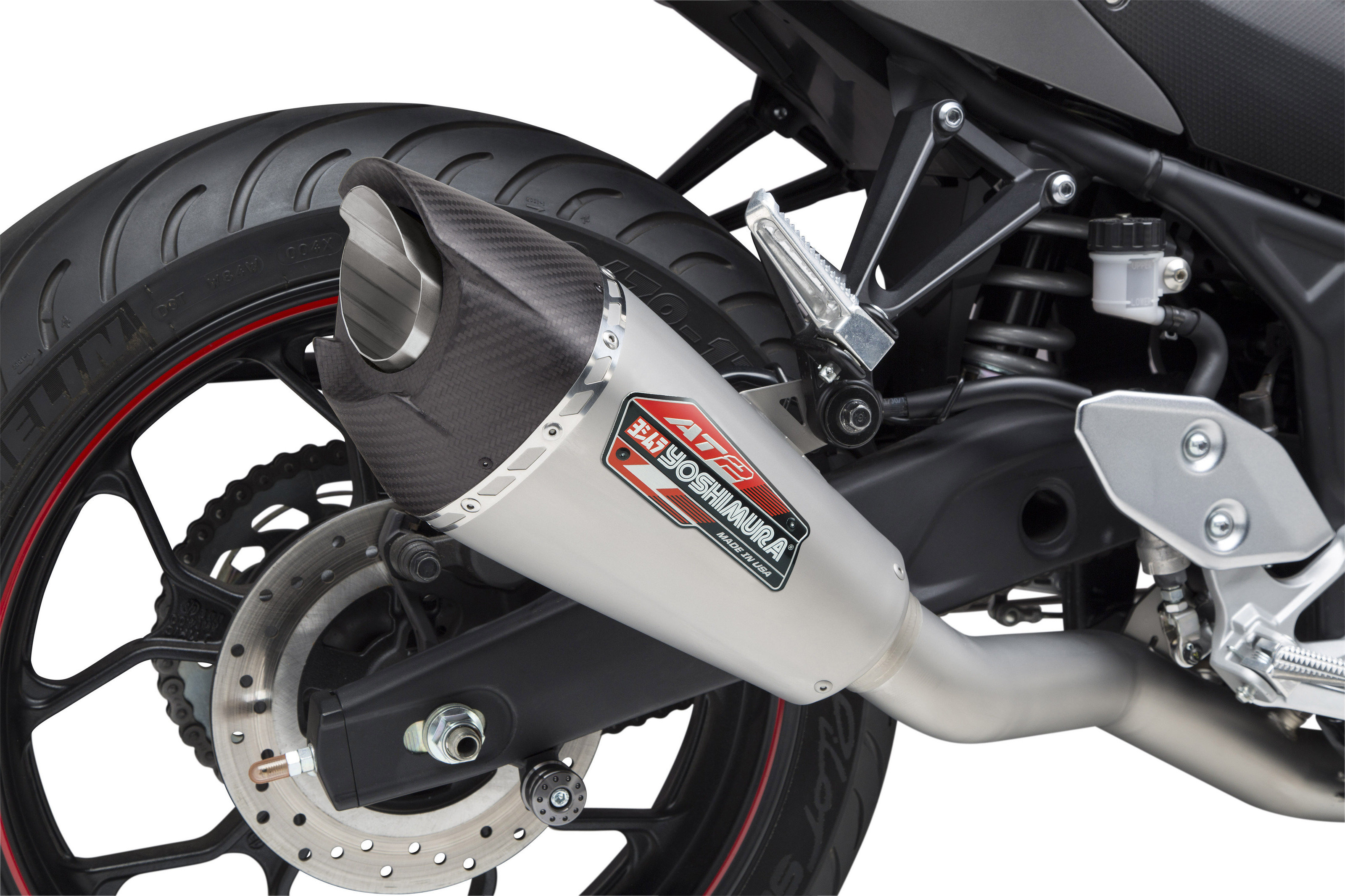 AT2 RACE Stainless Steel Full Exhaust - For 15-24 Yamaha R3 - Click Image to Close