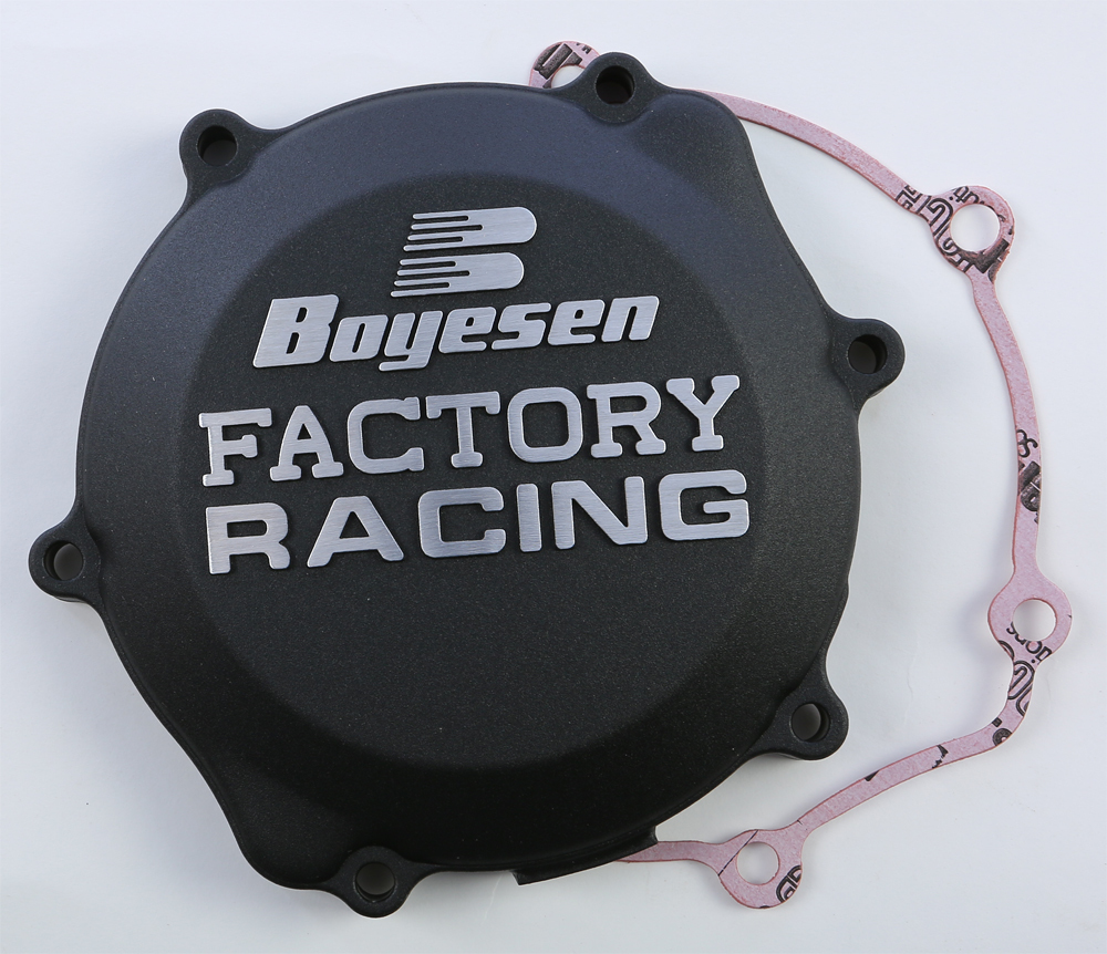 Black Factory Racing Clutch Cover - For 02-18 Yamaha YZ85 - Click Image to Close