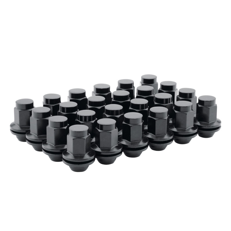 Lug Nut Kit - 14x1.5 - Mag Shank - Black - Dually (Sprinter) - Set of 24 - Click Image to Close