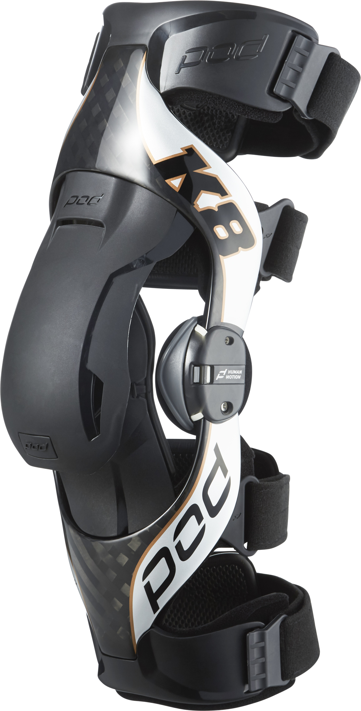 K8 2.0 Unbreakable Knee Brace Carbon/Copper X-Large (Left) - Click Image to Close