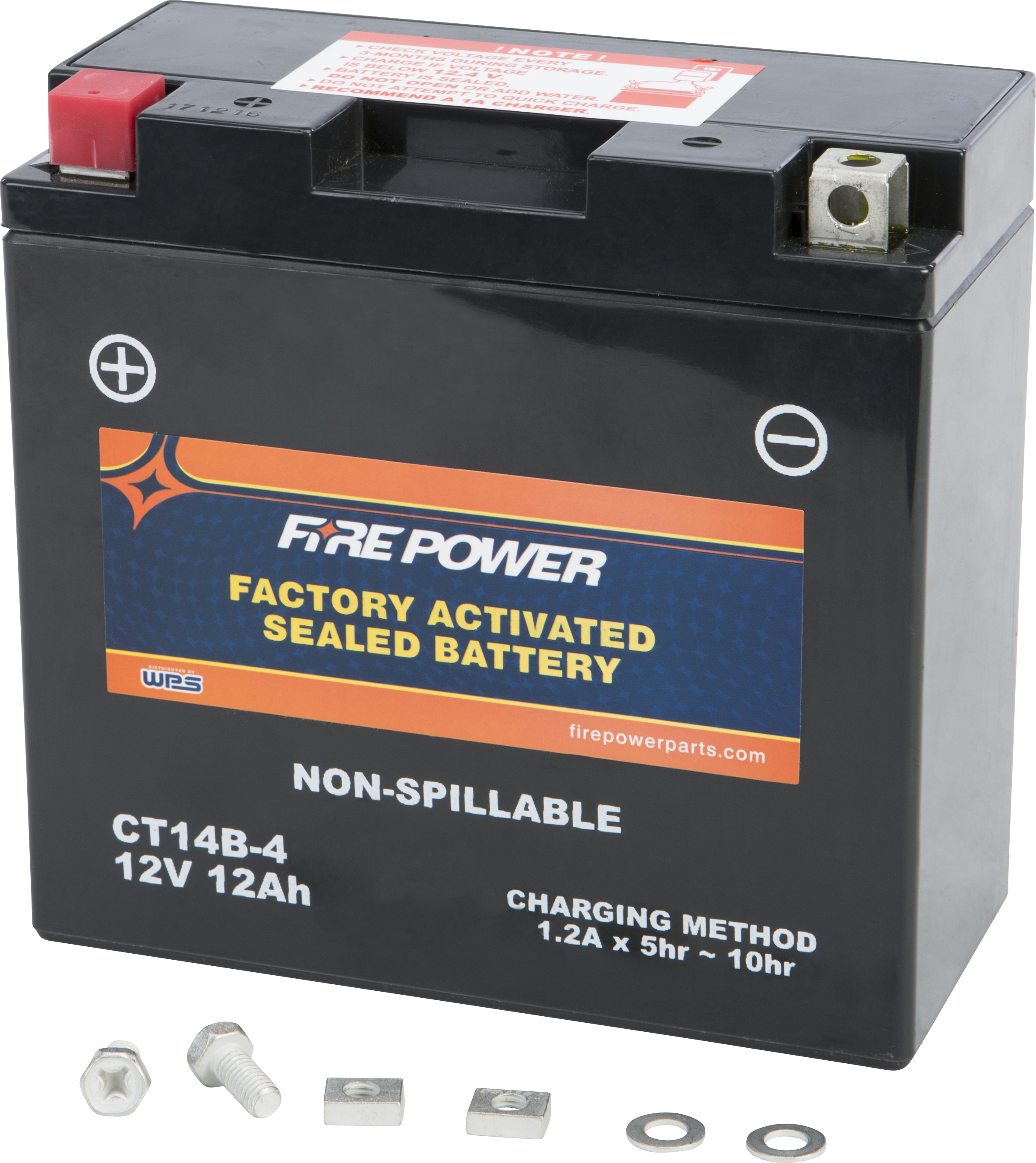 Factory Activated Sealed Battery - Replaces YT14B-4 - Click Image to Close