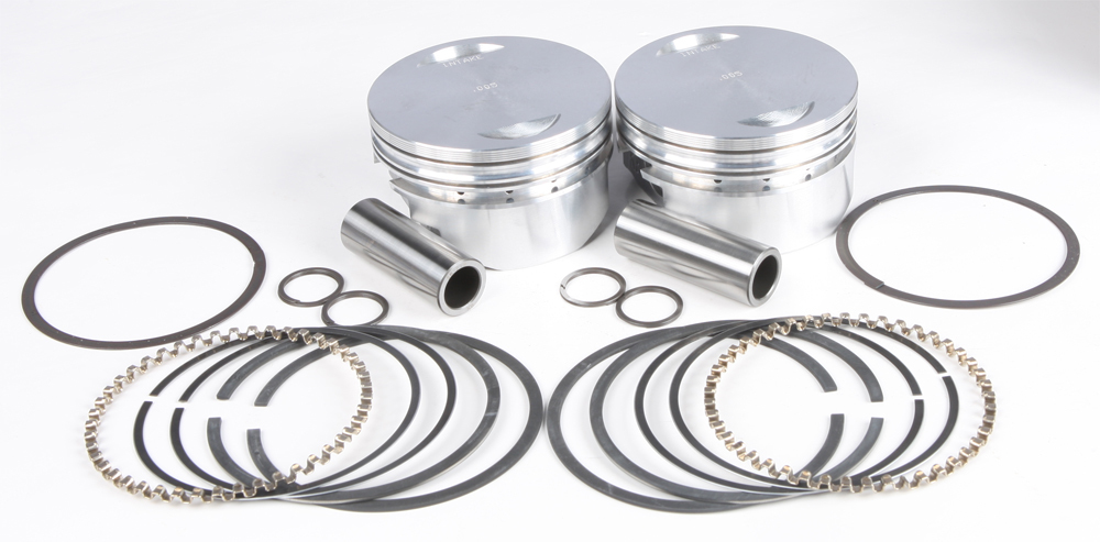 Cast Piston Kit TC88 to 95CI 9.3:1 +.005 - Click Image to Close