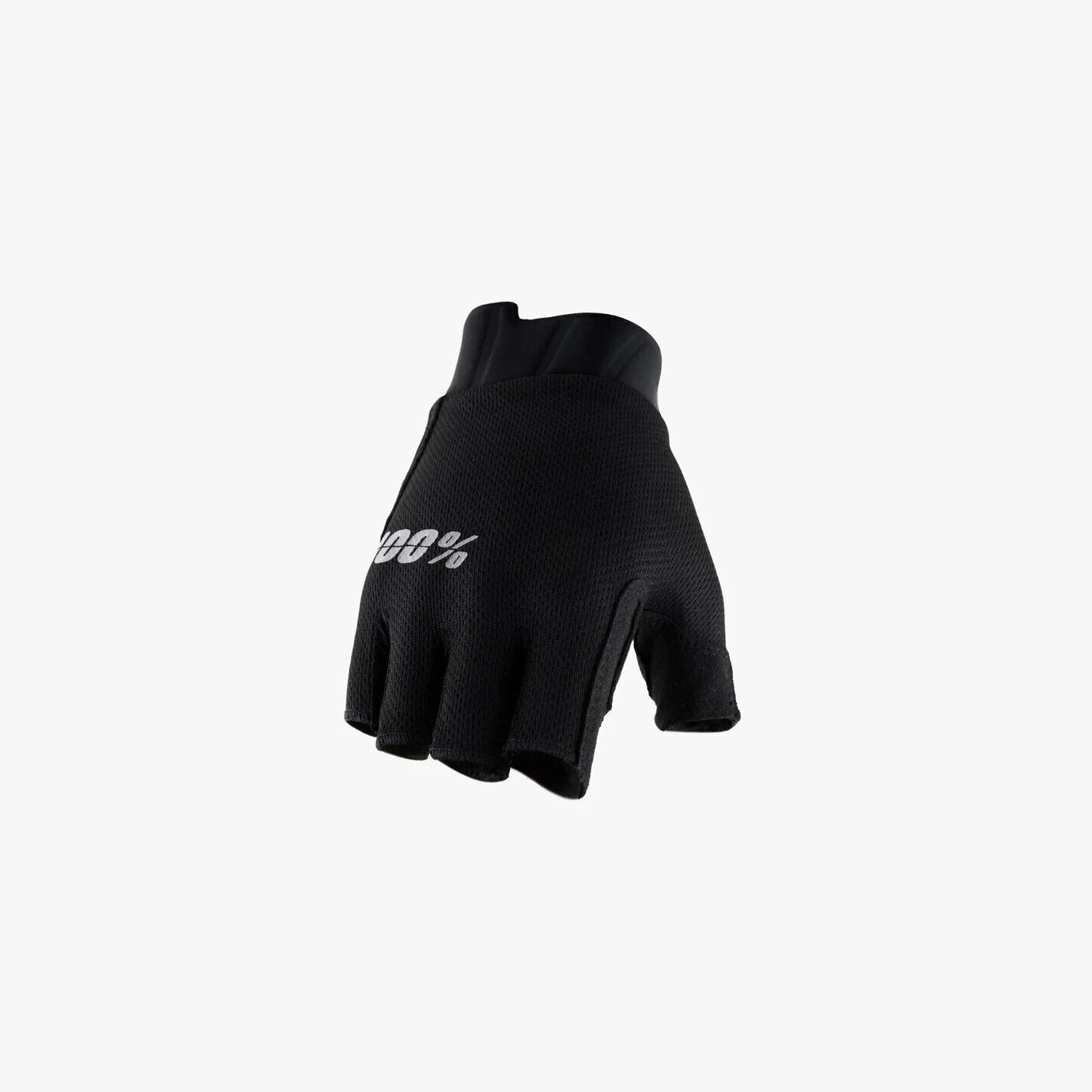 100% Women's Exceeda Gel Short Finger Gloves - Black - Click Image to Close