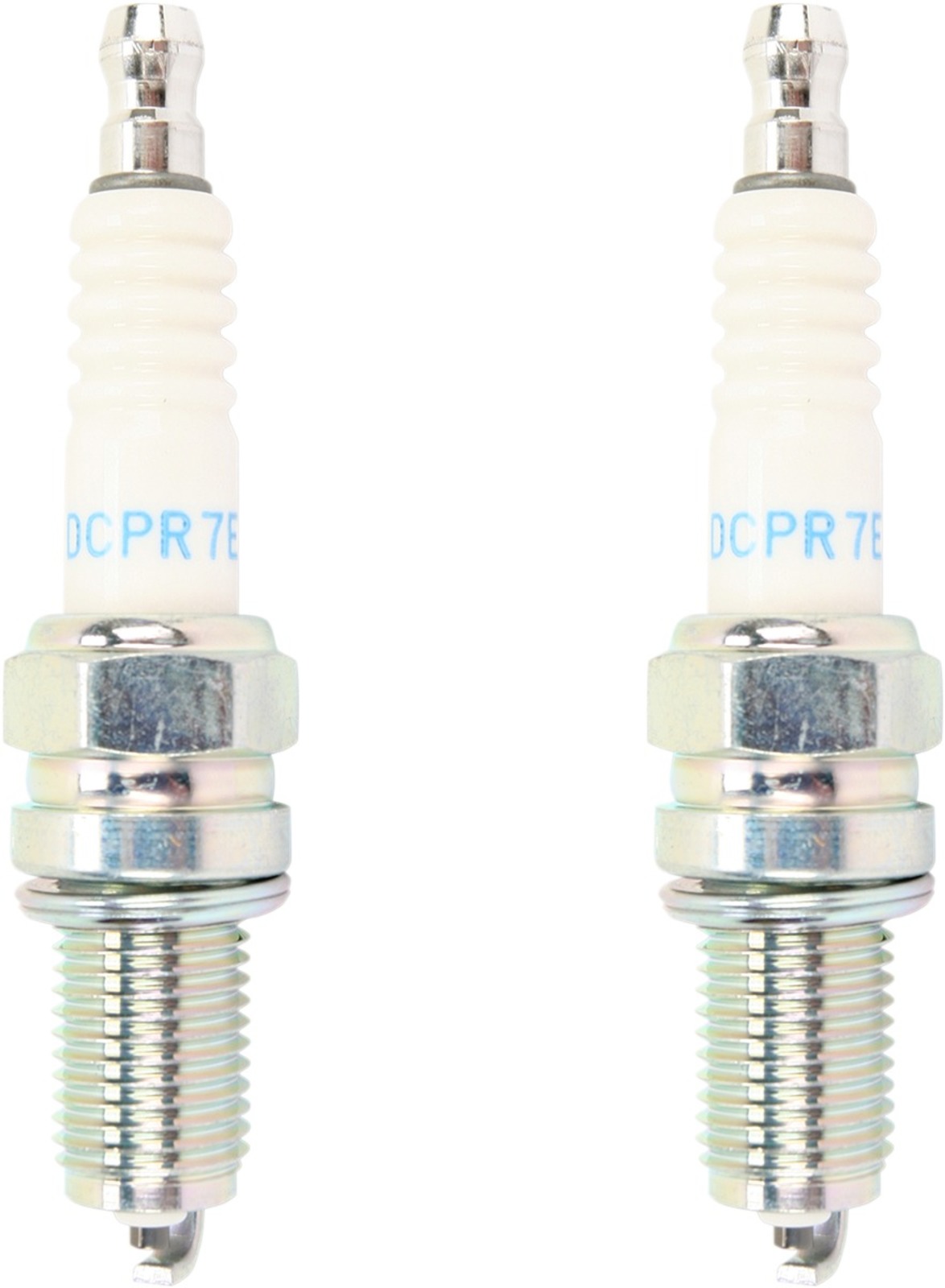 2 Pack DCPR7E Standard Spark Plug, Terminal Nut - Click Image to Close