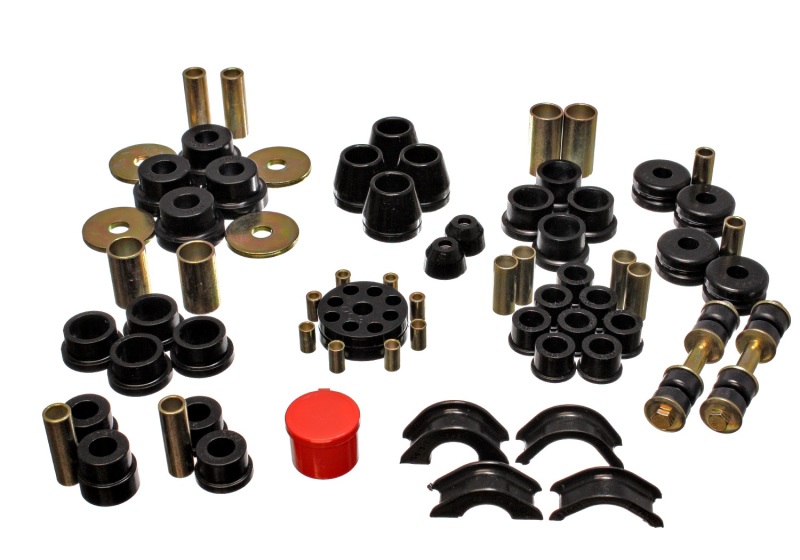 Black Hyper-Flex Master Bushing Set - For 70-70 Nissan 240Z - Click Image to Close