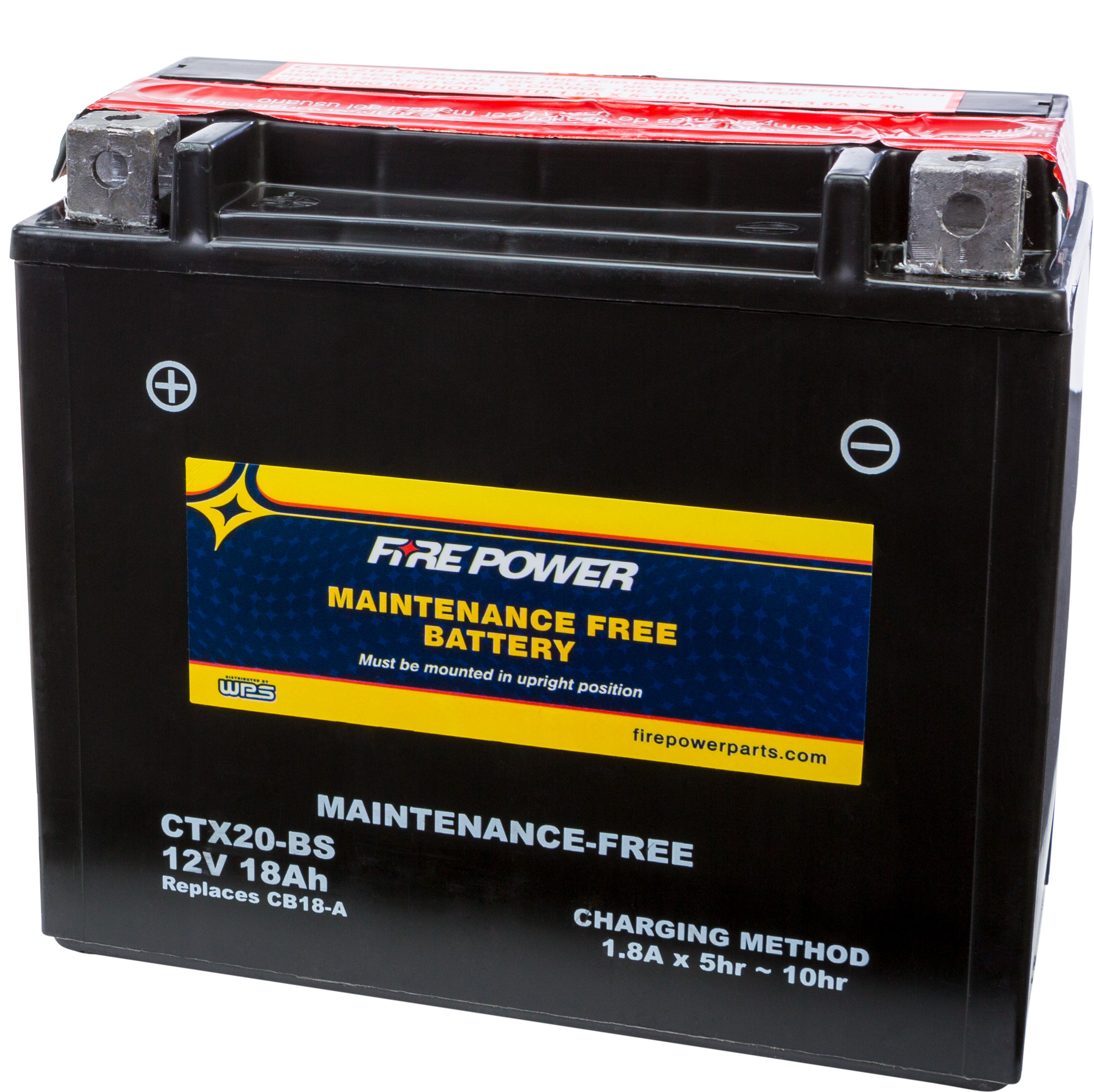 Maintenance Free Sealed Battery - Replaces YTX20-BS - Click Image to Close