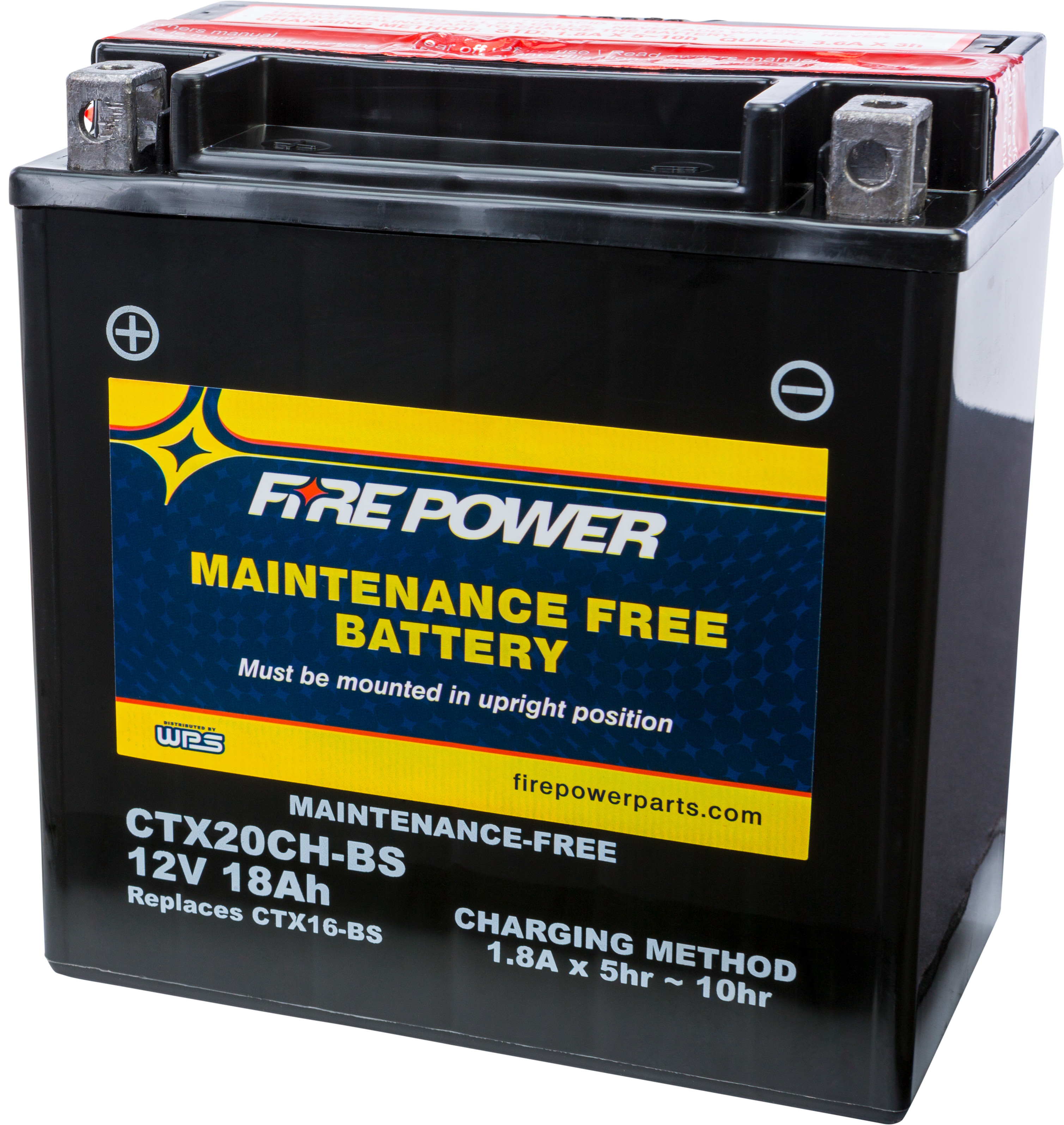 Maintenance Free Sealed Battery - Replaces YTX20CH-BS - Click Image to Close