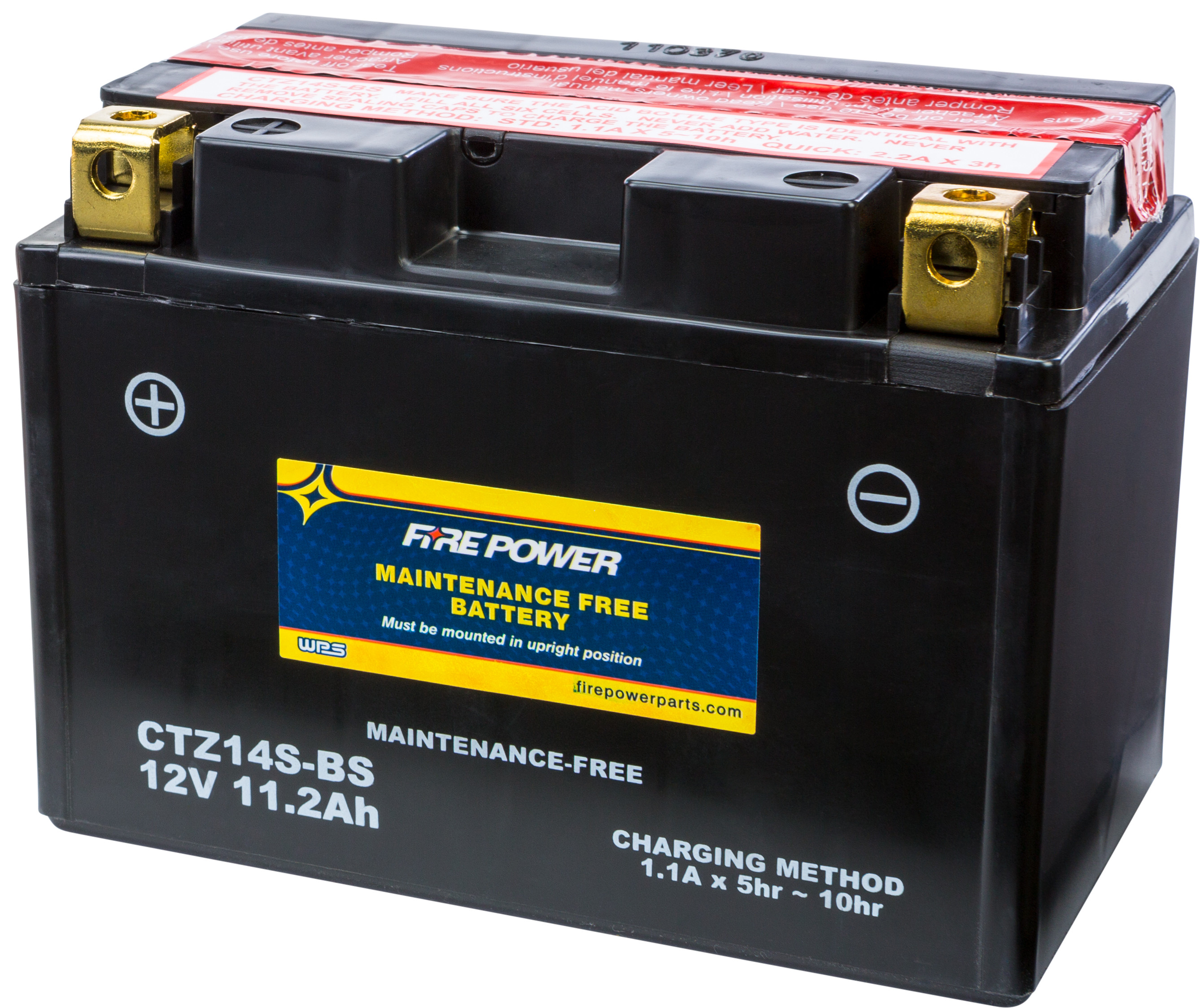 Maintenance Free Sealed Battery - Replaces YTZ14S-BS - Click Image to Close