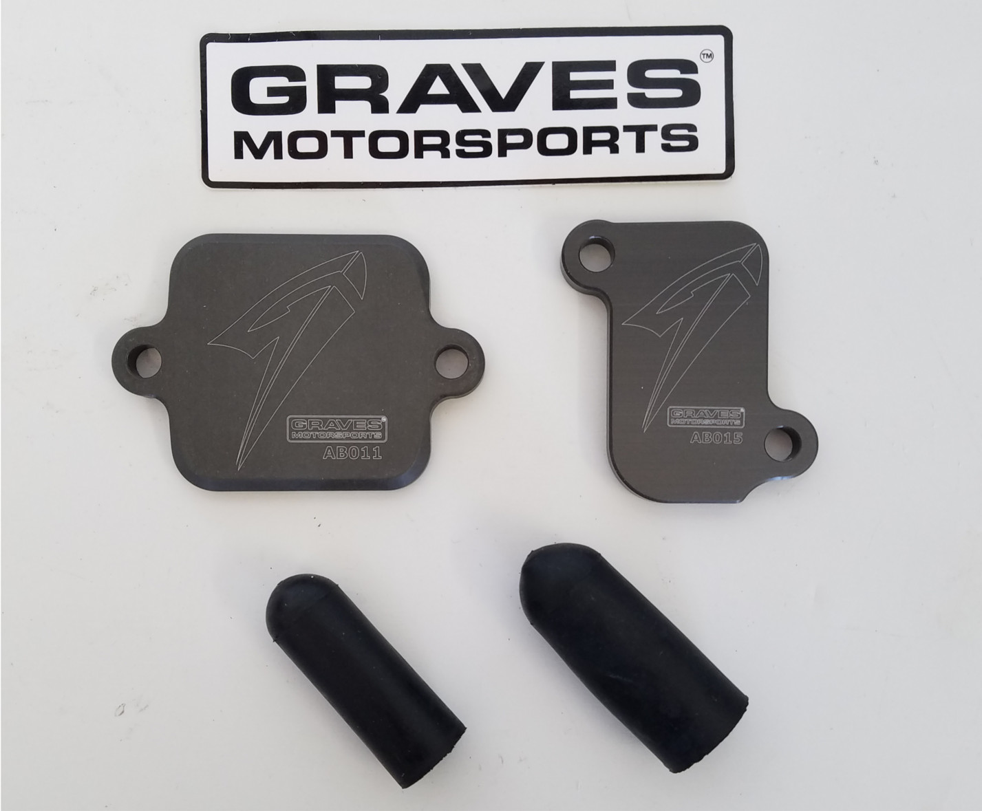 Smog Block Off Plates - For Yamaha FZ-09 / XSR900 / FJ-09 / YXZ1000r - Click Image to Close