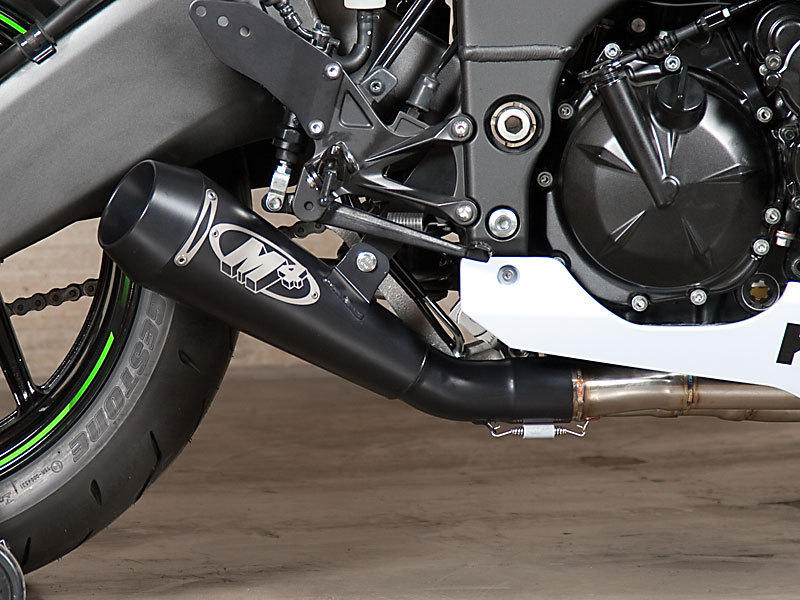 Black GP Full Exhaust w/ Stainless Tubing - For 08-10 Kawasaki ZX10R - Click Image to Close