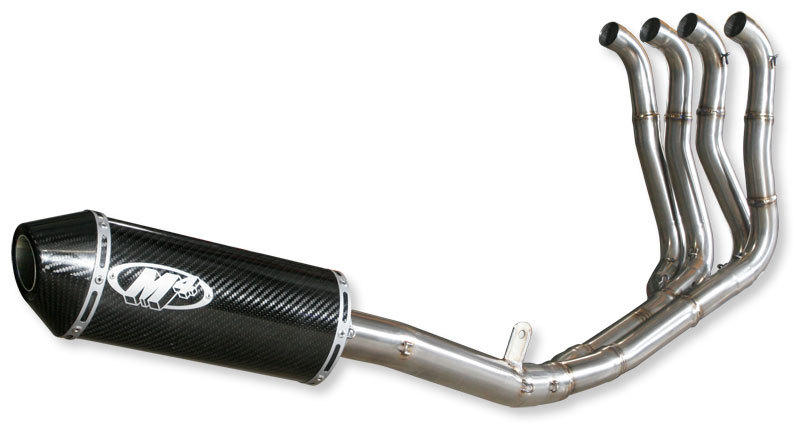 Carbon Fiber Full Exhaust w/ Stainless Tubing - For 07-08 Suzuki GSXR1000 - Click Image to Close