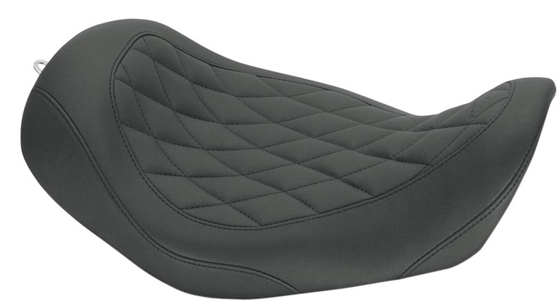 Tripper Diamond Solo Seat Black Low - For 06-17 Harley Dyna - Click Image to Close