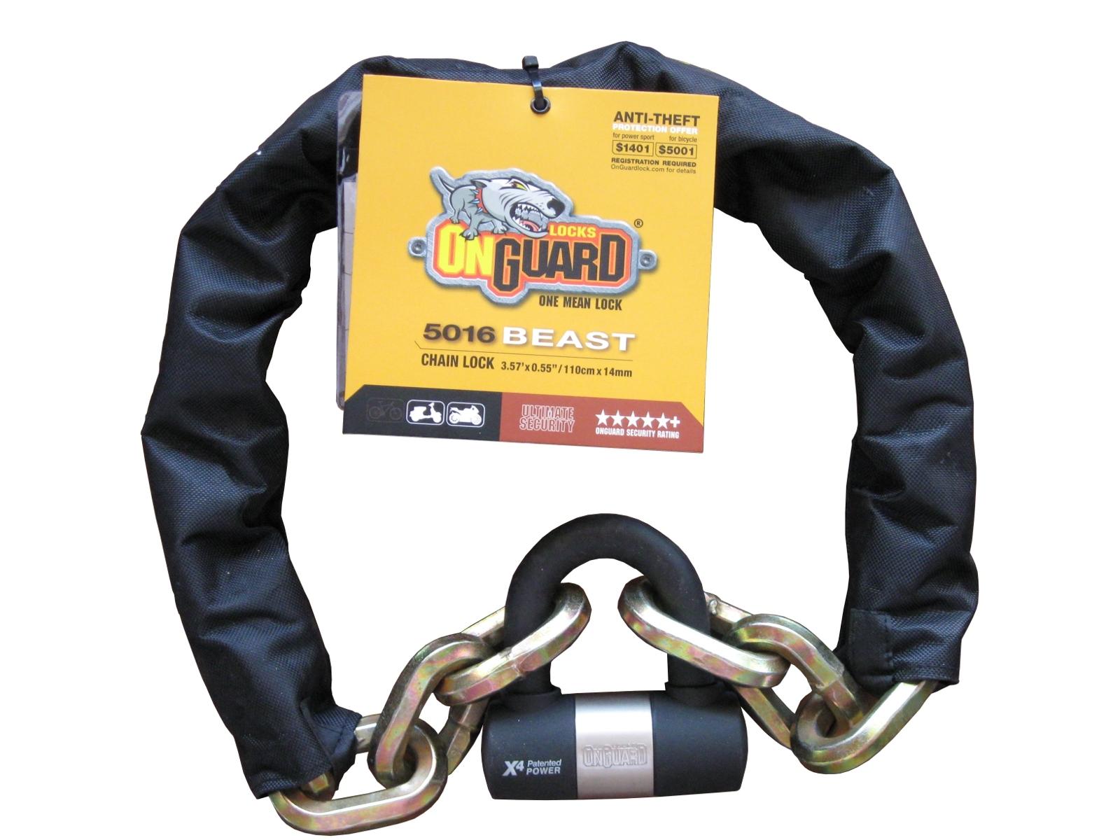 onguard beast chain with x4 padlock