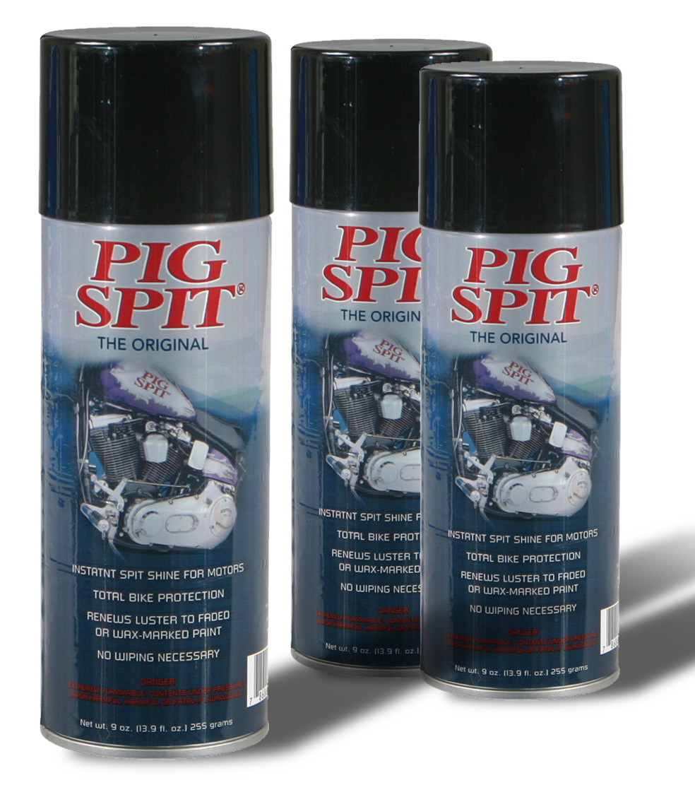 Pig Spit Original Cleaner - 3 Pack of 9 Oz Aerosol - Engine & Rubber Cleaner - Click Image to Close