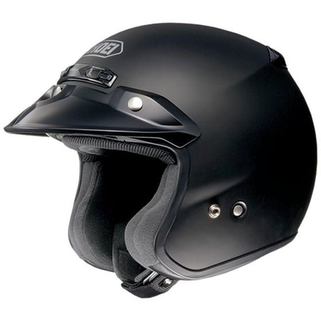 RJ Platinum R Matte Black 3/4 Open-Face Motorcycle Helmet 3X-Large - Click Image to Close