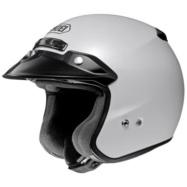 RJ Platinum R Solid White 3/4 Open-Face Motorcycle Helmet 3X-Large - Click Image to Close