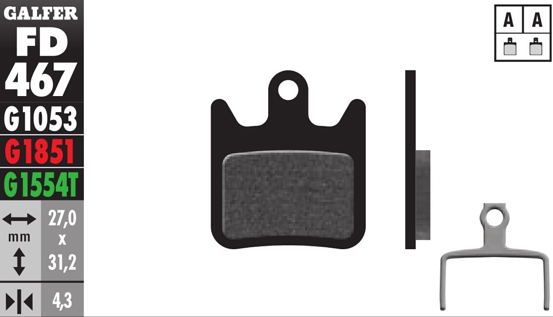 Bicycle Brake Pads Standard Compound - Front or Rear Pads - Click Image to Close