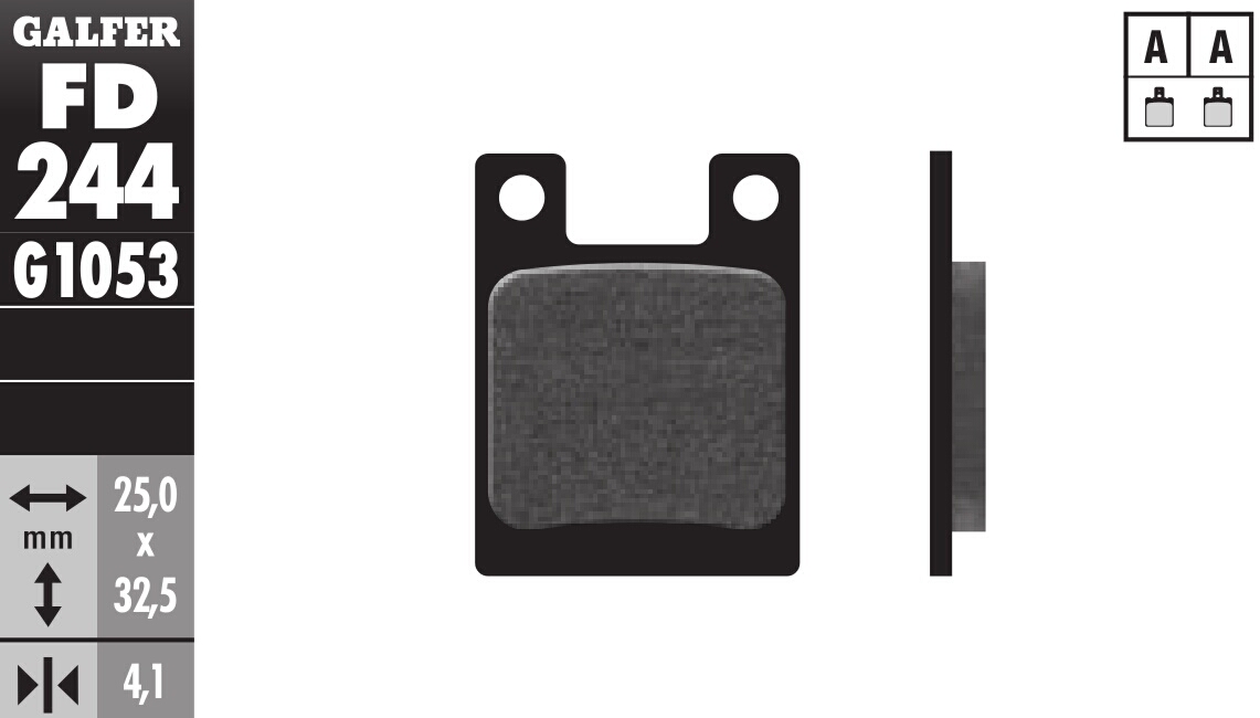 Bicycle Brake Pads Standard Compound - Front or Rear Pads - Click Image to Close