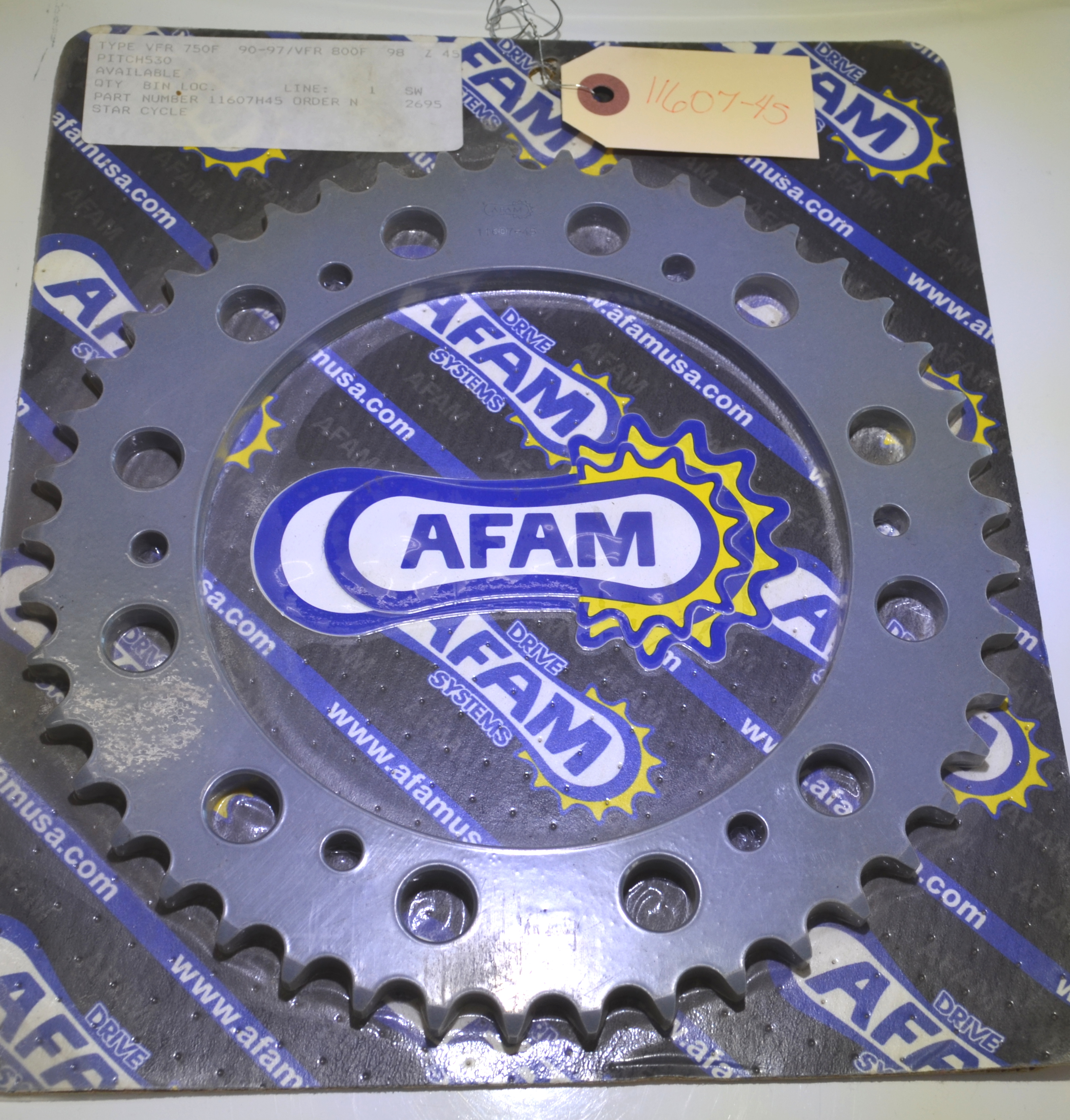 AFAM N.O.S. Rear Sprocket - 45 Teeth 530 Pitch - For CB1000R & 750/800 Interceptor - Click Image to Close