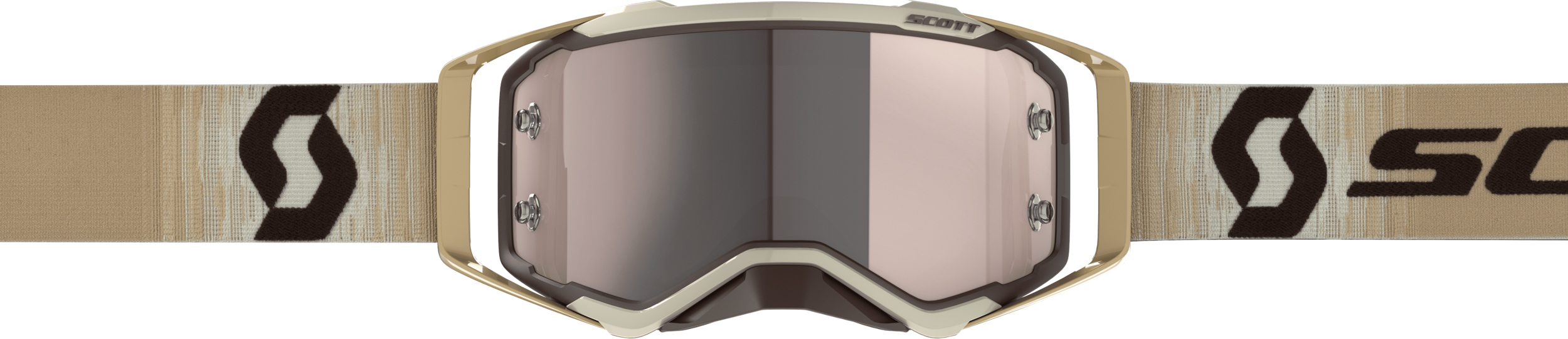 Prospect Goggles Beige/Brown Silver Chrome Works Lens - Click Image to Close