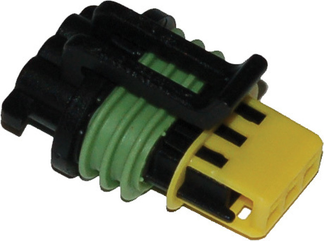 Speedometer Sensor/Siren Connector w/Terminals (HD 72064-06) - For 06-23 V-Twin Delphi OEM - Click Image to Close