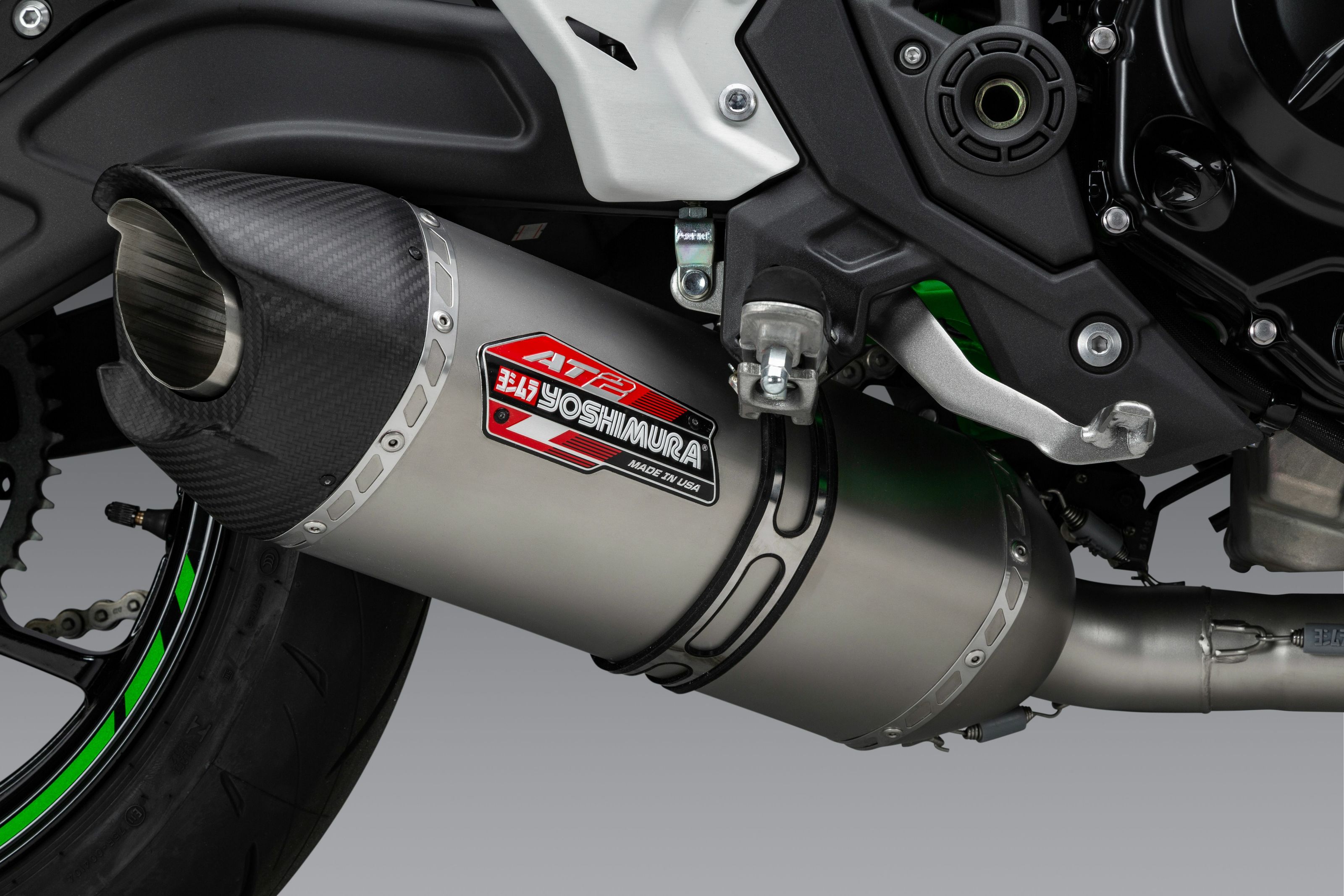 Race AT2 Stainless Full Exhaust - For 17-24 Ninja 650 - Click Image to Close