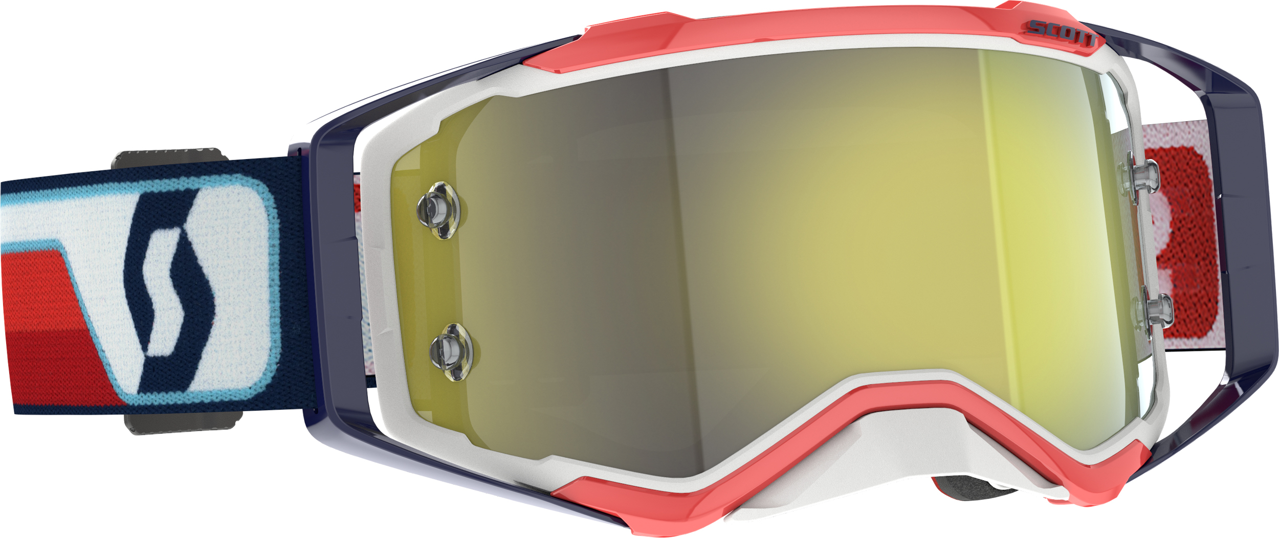 Prospect Goggles Red/White Yellow Chrome Works Lens - Click Image to Close