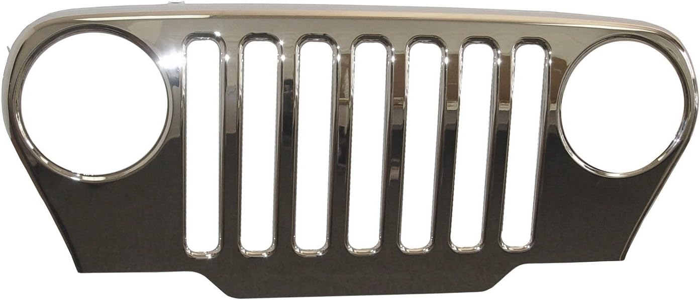 Chrome Grille Overlay For 07-18 Jeep Wrangler JK - Click Image to Close