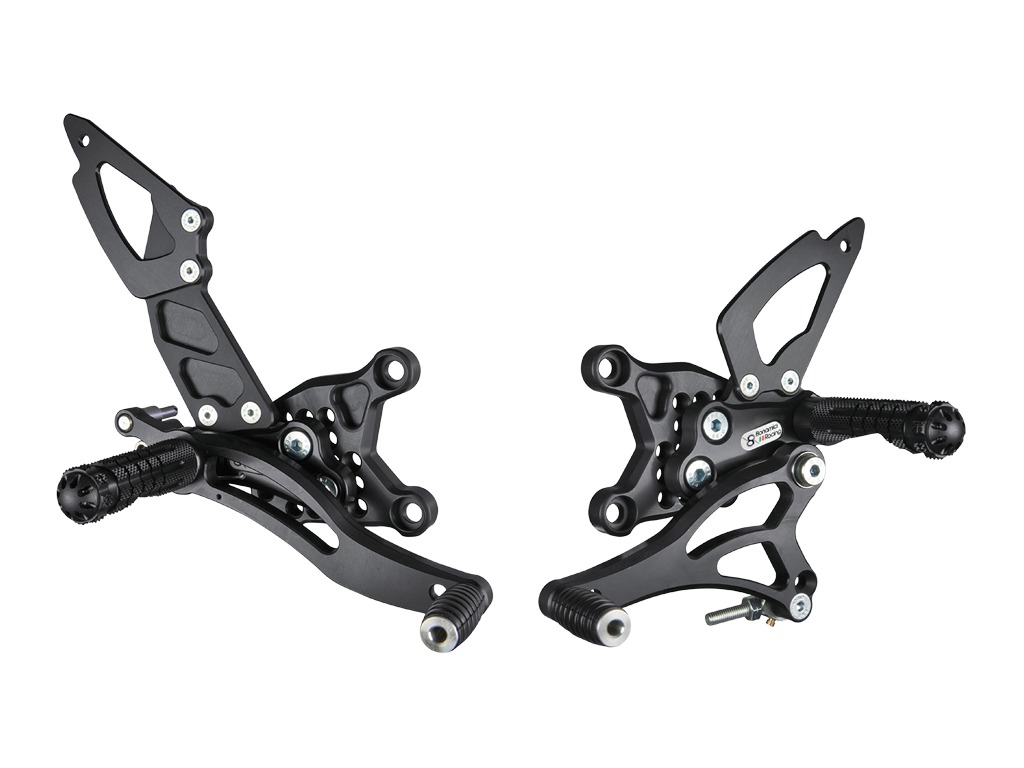 Adjustable Rearsets Standard Shift - For 11-16 Aprilia RSV4 / Tuono V4 APRC - Click Image to Close