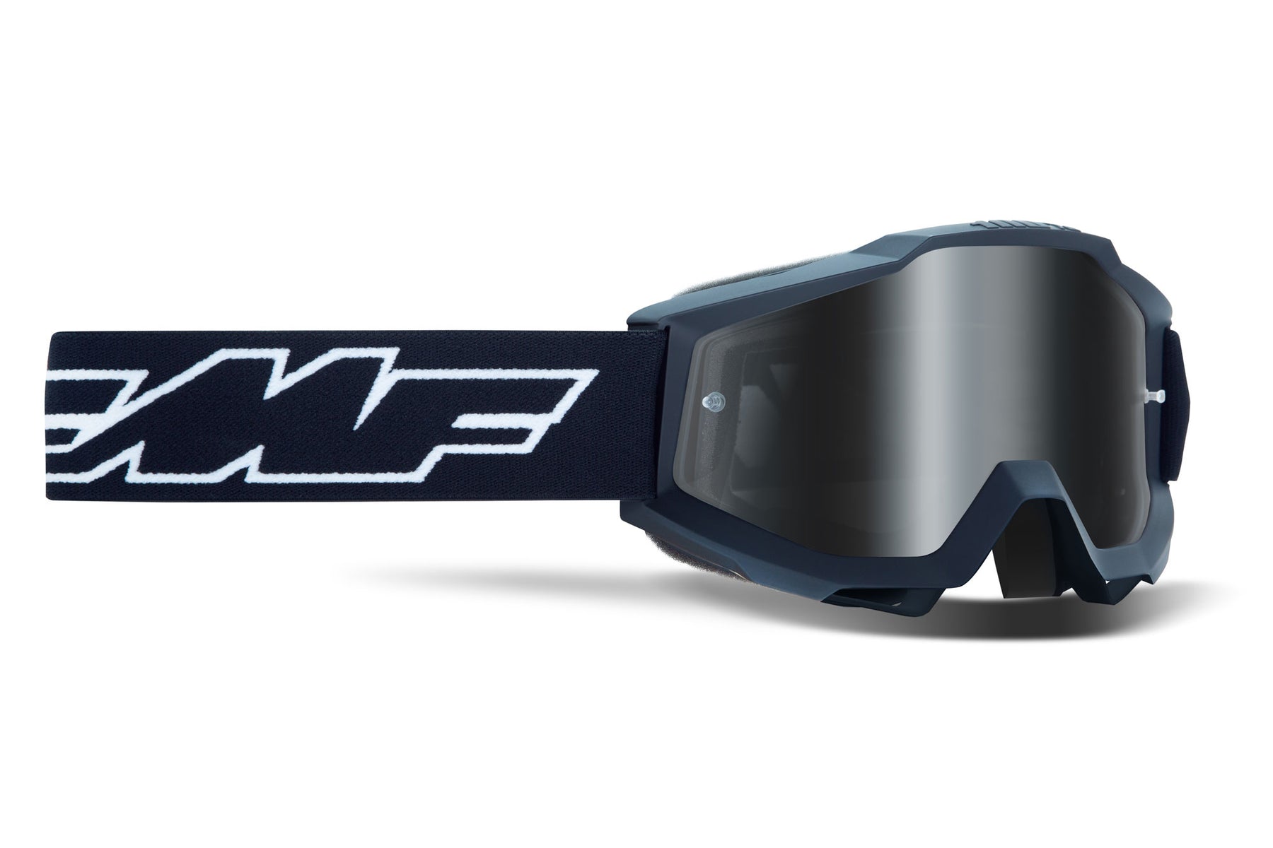 FMF Powerbomb Rocket Black Goggles w/ Silver Mirror Lens - Click Image to Close