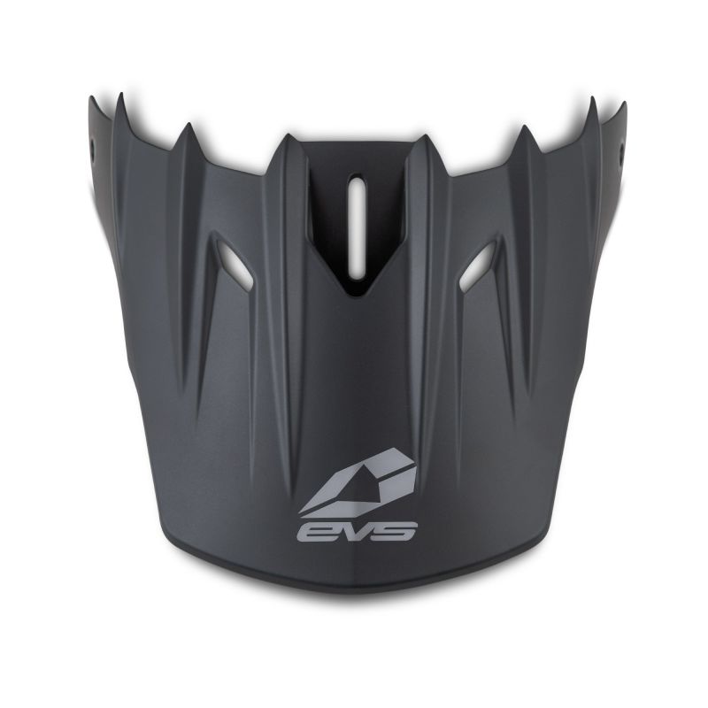 EVS T5 Solid Helmet Visor - Matte Black Replacement Visor - Click Image to Close