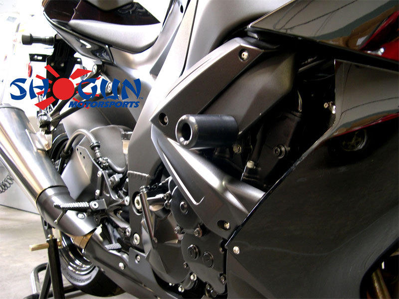 Race Frame Sliders - Black - For 08-10 Kawasaki ZX10R - Click Image to Close